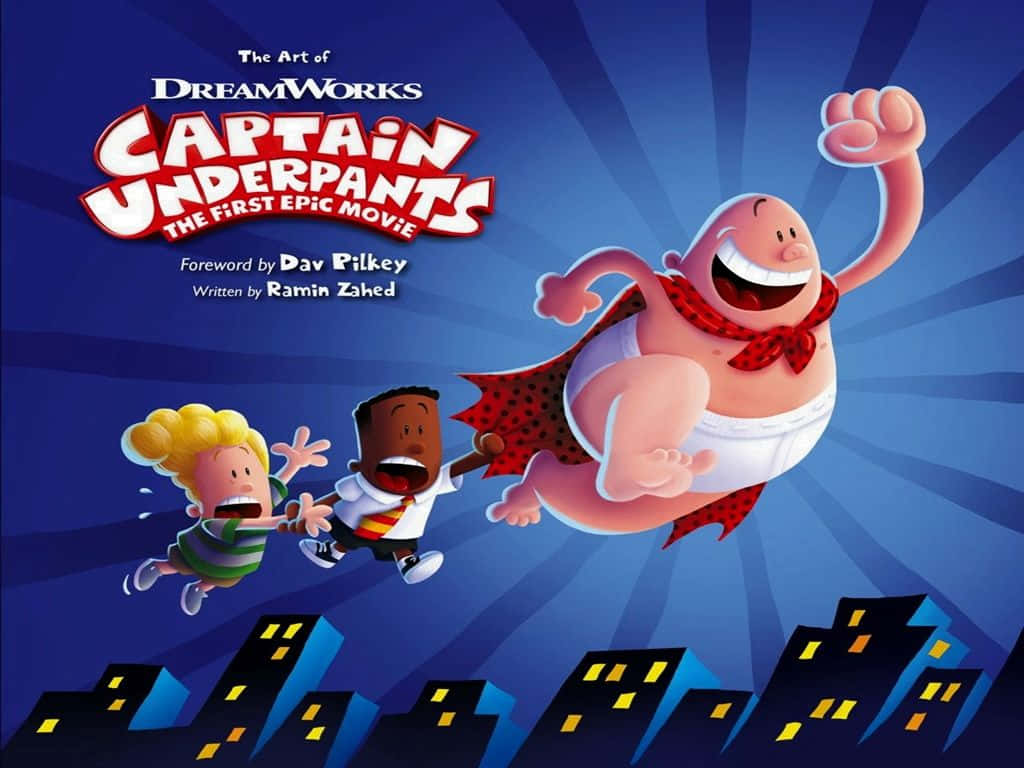 Kids Chasing Captain Underpants: The First Epic Movie Wallpaper