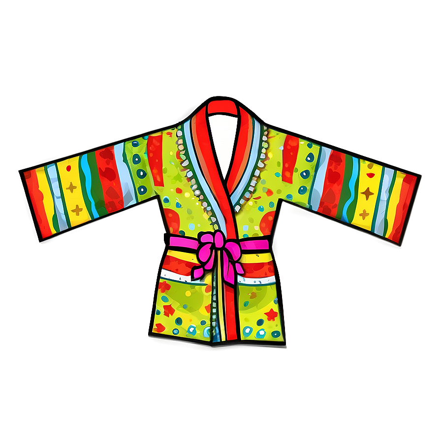 Kids' Colorful Robe Png 06132024 PNG