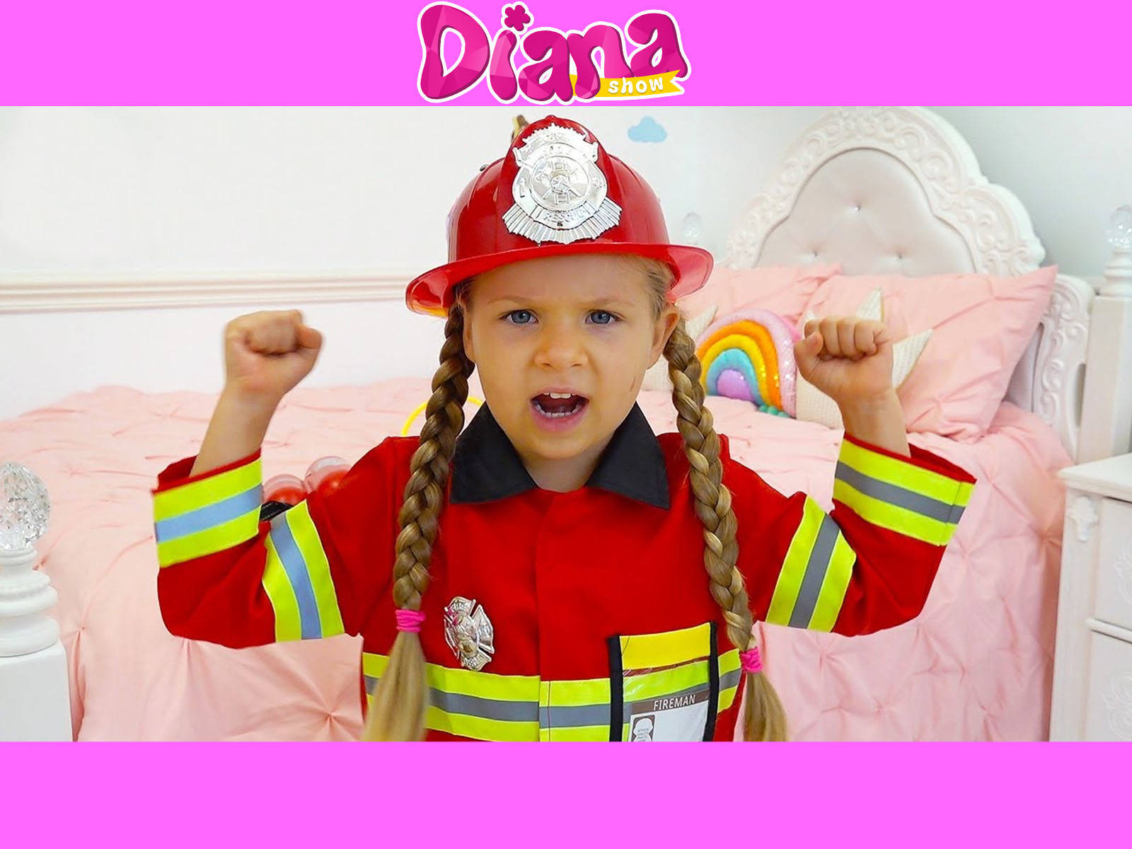 Kids Diana Show As A Firefighter Wallpaper