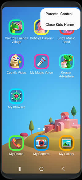 Kids Mode Interface Smartphone PNG