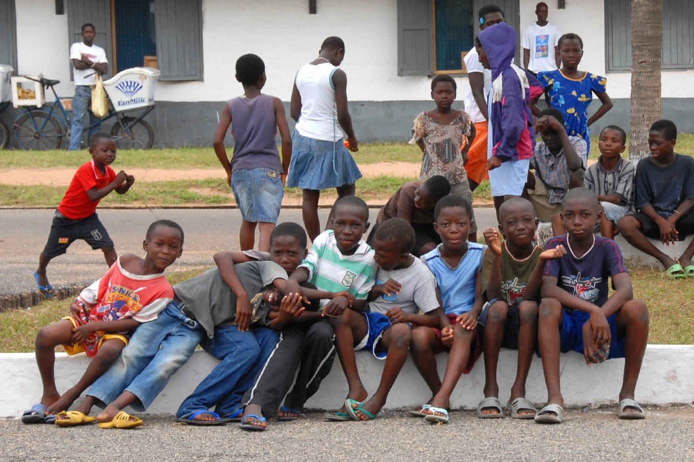 Kids Of Gabon Background