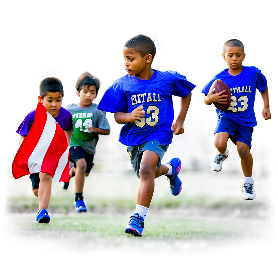 Kids Playing Flag Football Png Nfv PNG