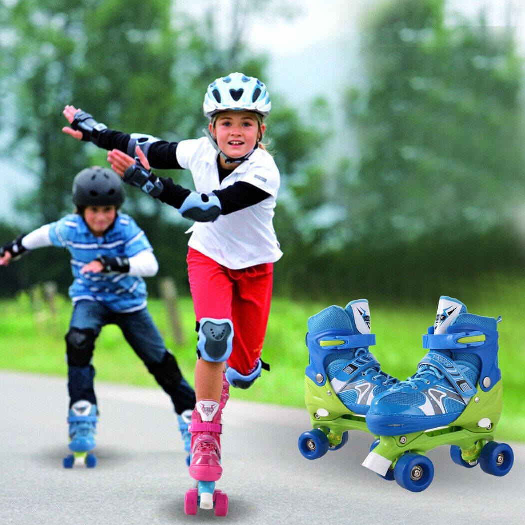 Kids Playing In Rollerblading Shoes Wallpaper