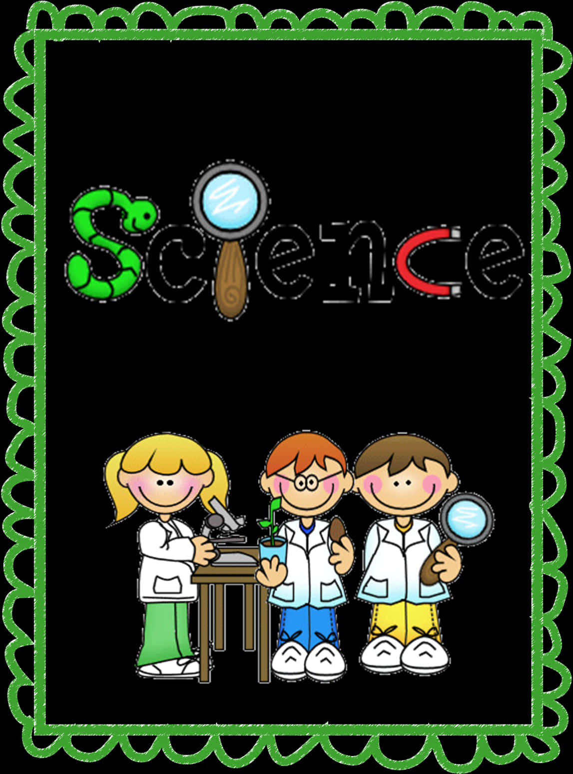 Kids Science Classroom Poster PNG
