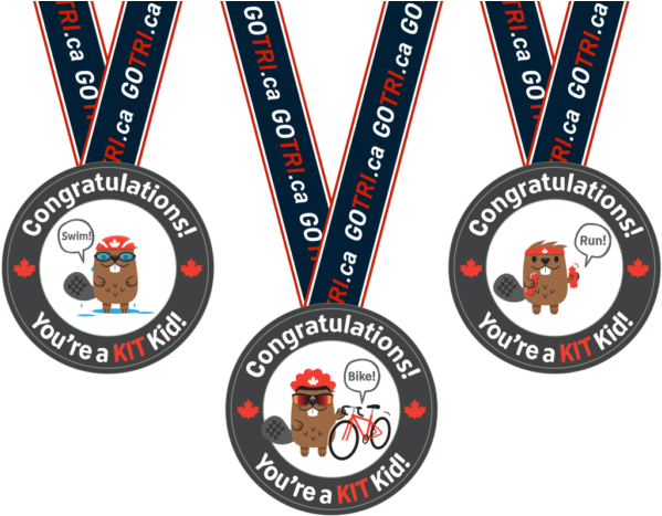Kids Triathlon Medals Set PNG