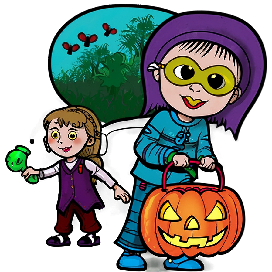 Kids Trick Or Treating Adventure Png 06112024 PNG