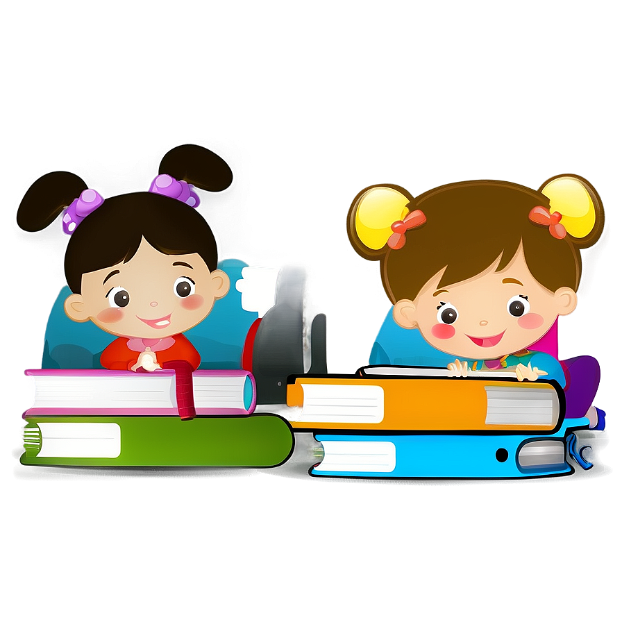 Download Kids With Books Png Acv | Wallpapers.com