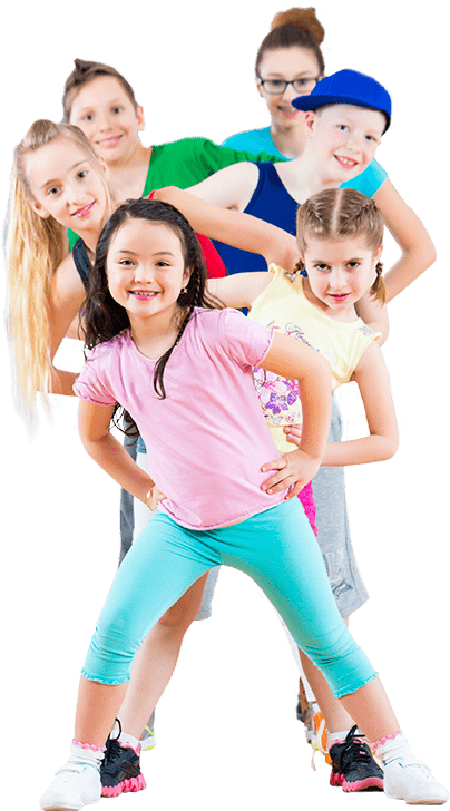 Kids Zumba Class Poses PNG