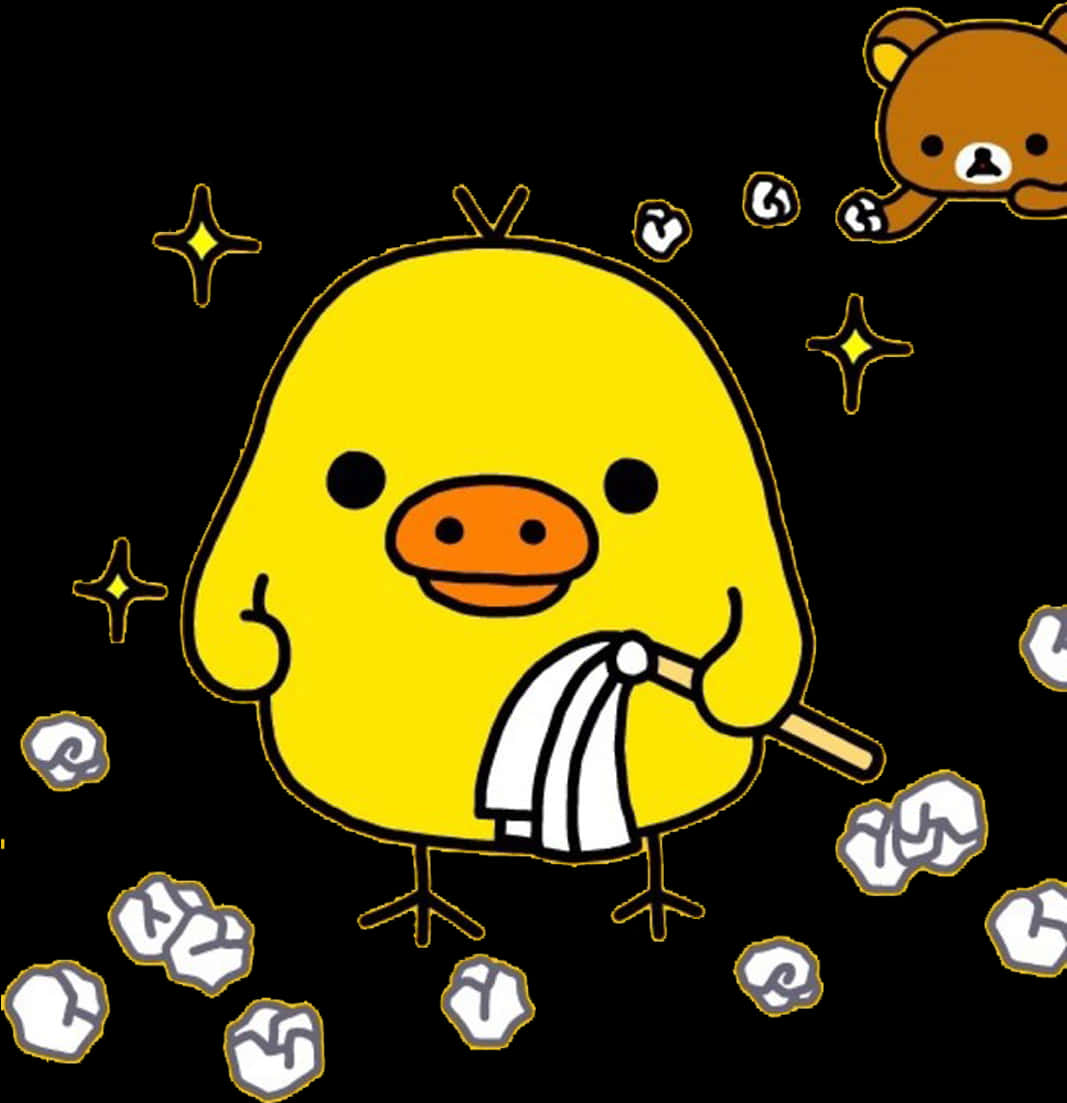 Kiiroitori Cleaning Starsand Paper Balls PNG