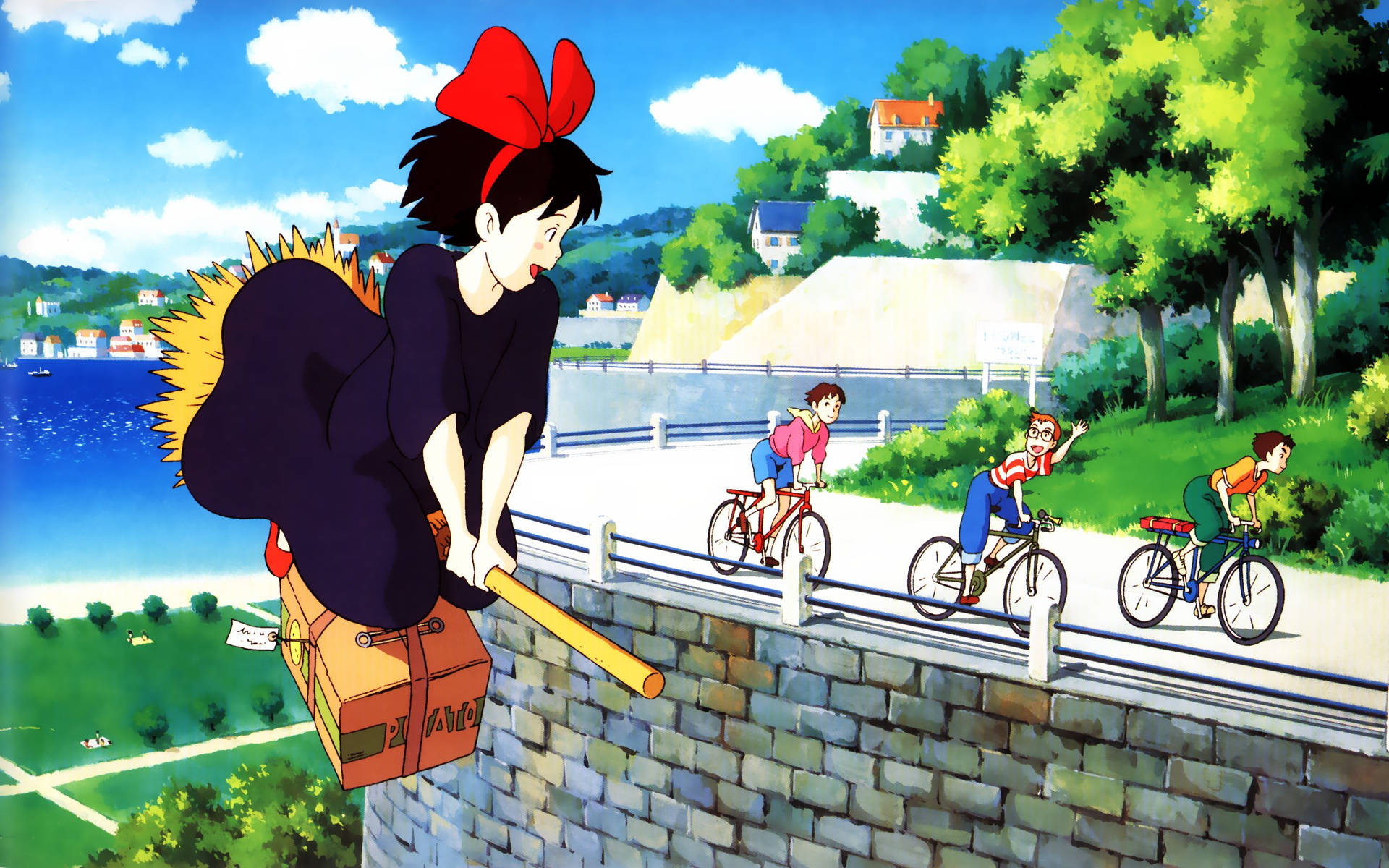 Kiki And Friends From Kikis Delivery Service Wallpaper