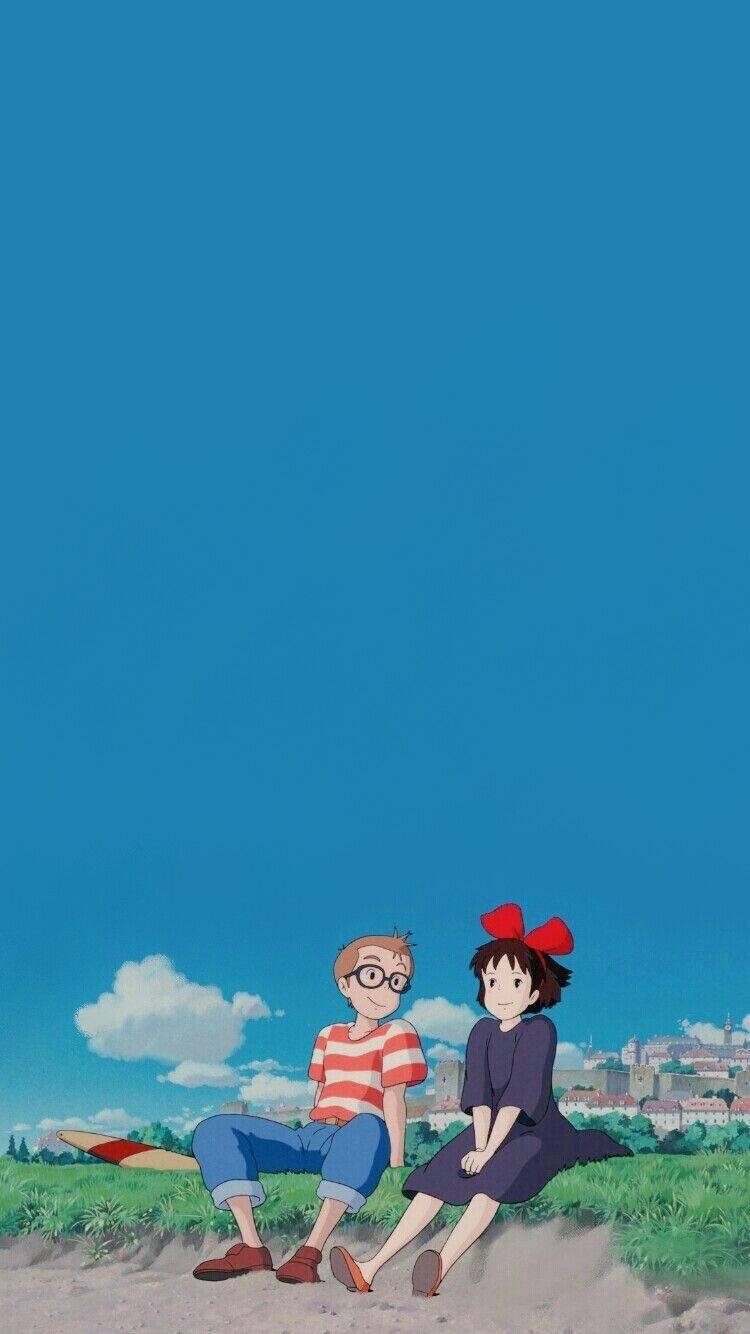 Kiki And Tombo From Kikis Delivery Service Wallpaper