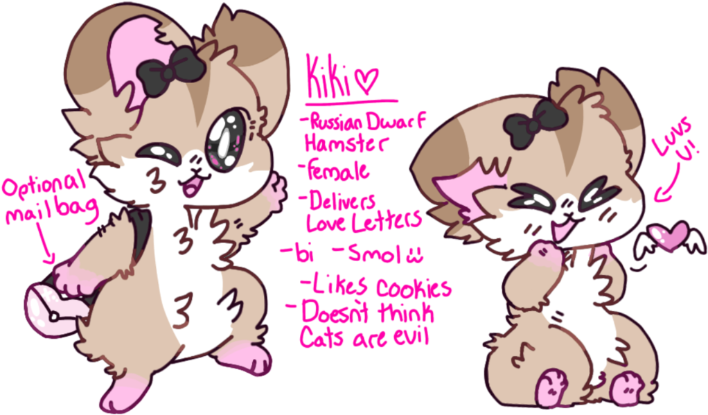 Kiki Hamster Character Art PNG