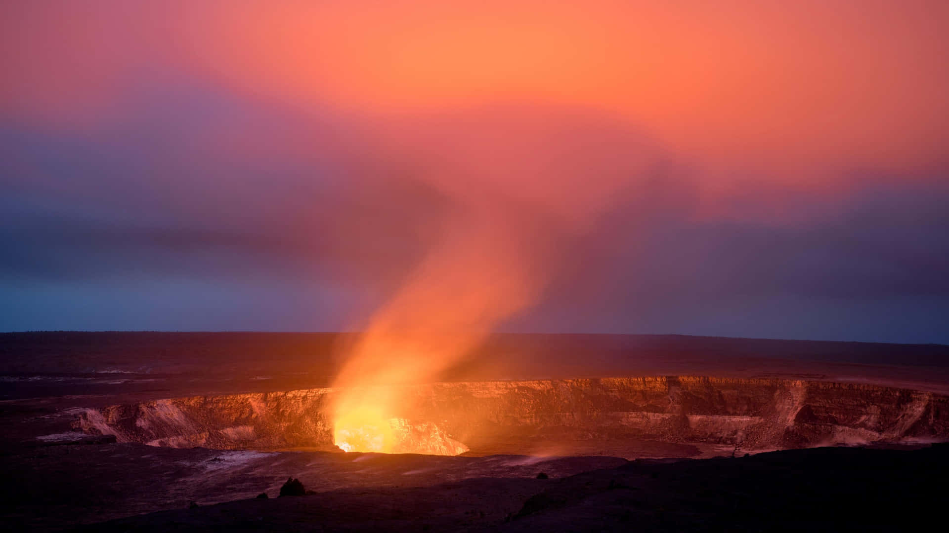 Cráterkilauea Parque Nacional De Los Volcanes De Hawái Fondo de pantalla