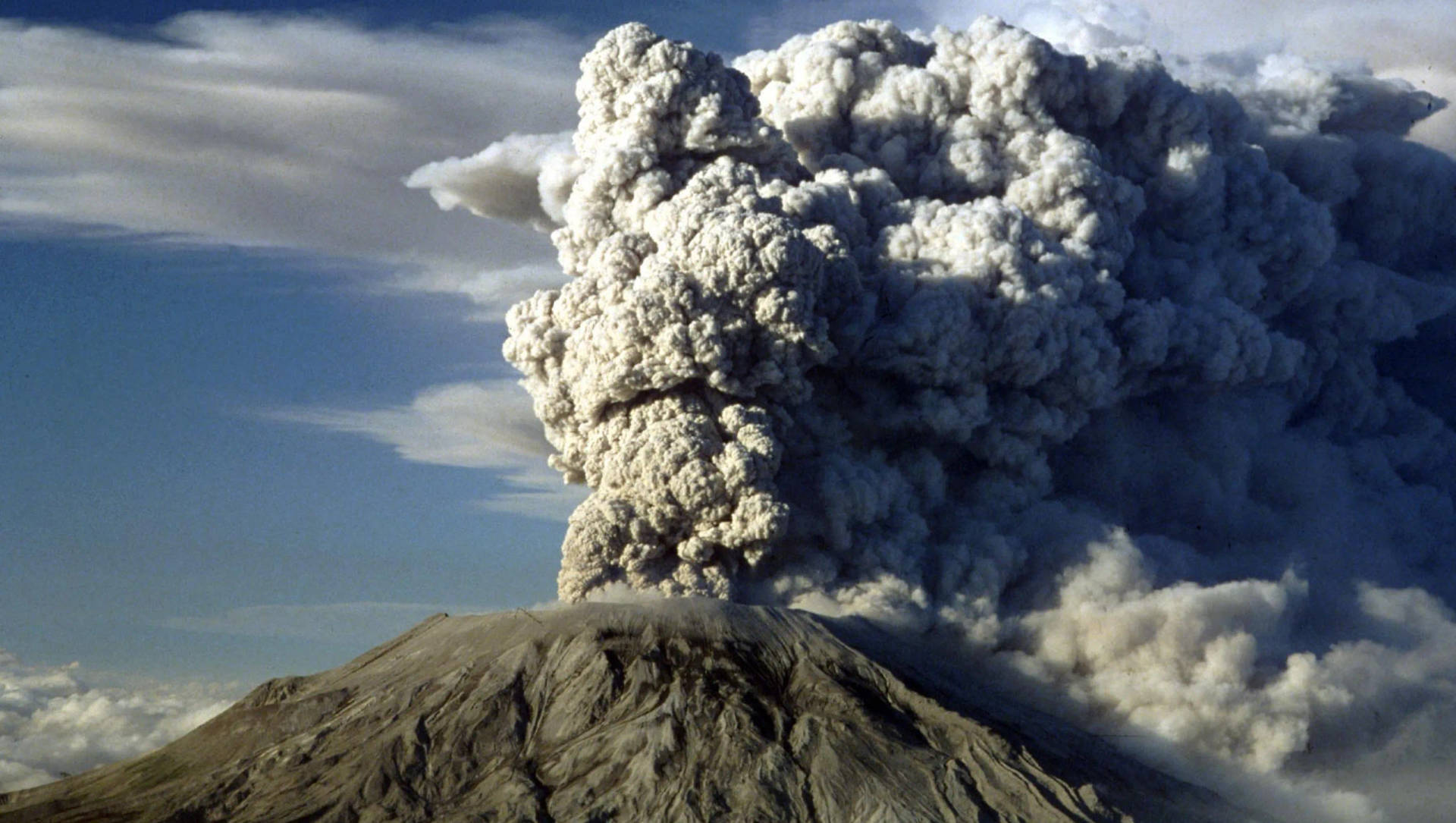 Kilaueavolcano Fumo Grigio Sfondo