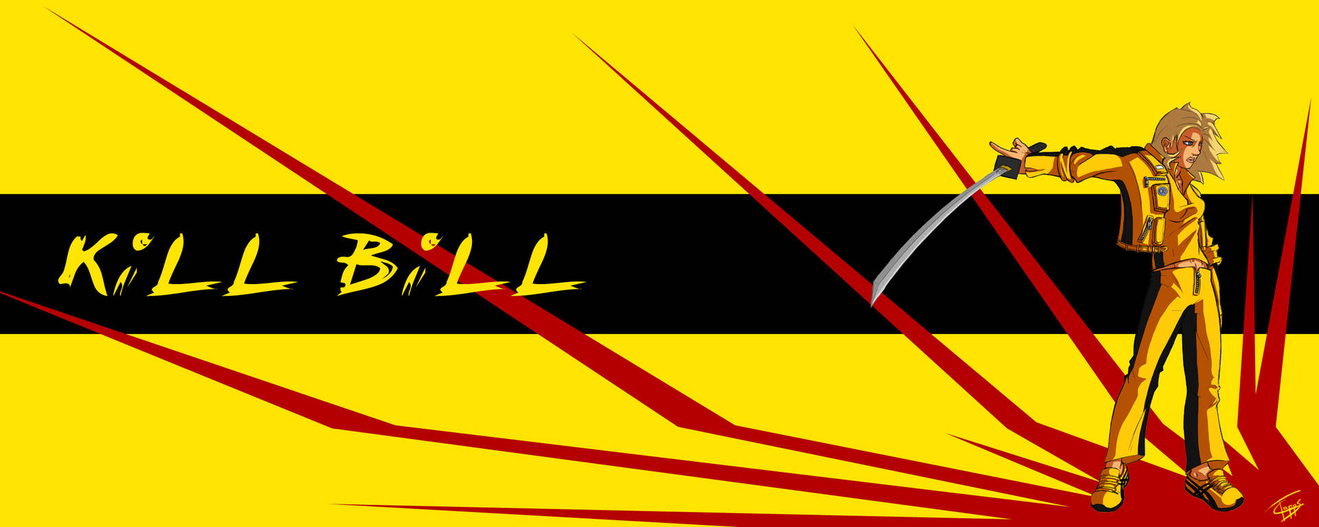 Kill Bill Animated Style Poster