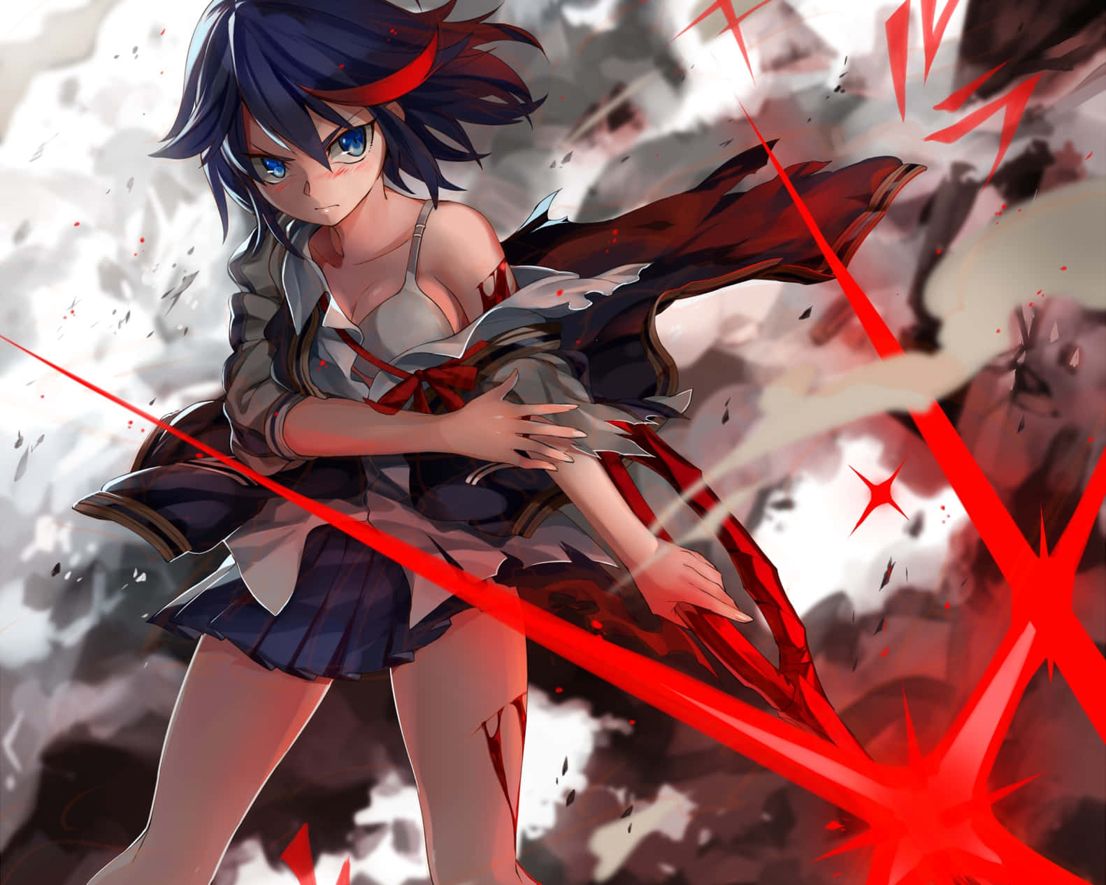 Killla Kill Ryuko Mit Leuchtender Roter Klinge Bild