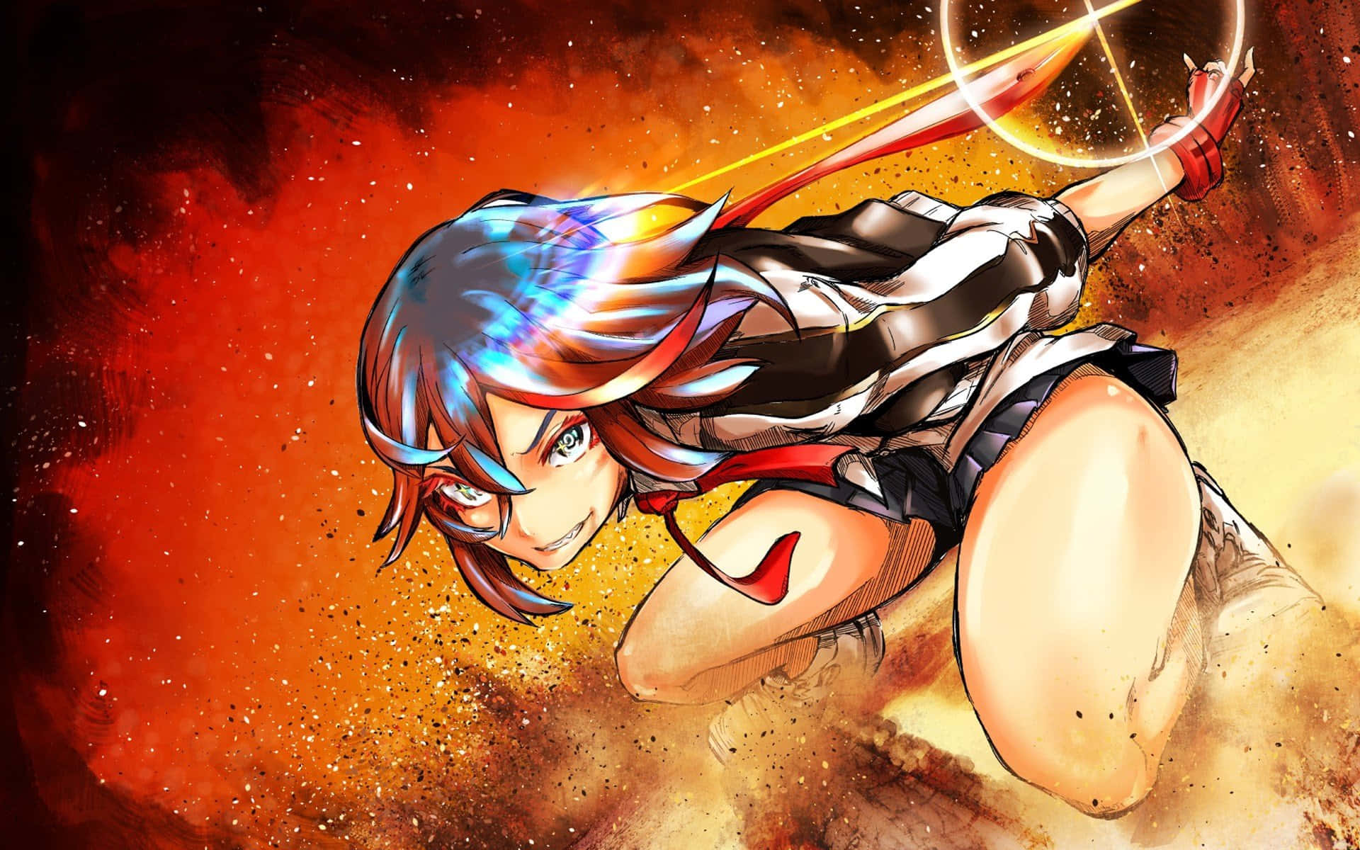 Ryuko Matoi and Senketsu in battle - Kill la Kill Anime Wallpaper