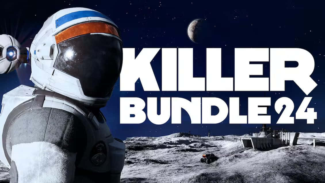 Killer Bundle24 Astronaut Maan Landschap Achtergrond