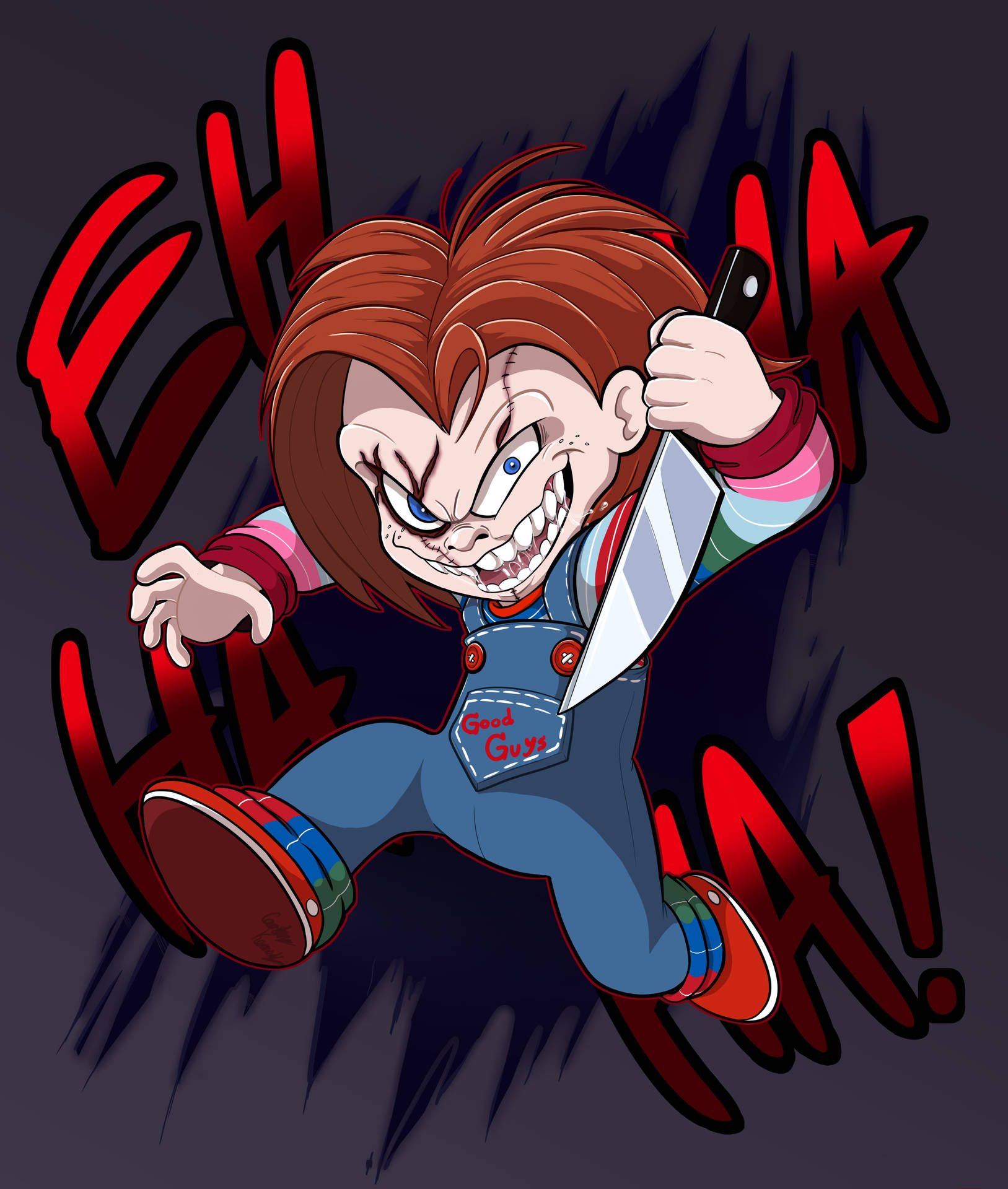 Killer Chucky Digital Art Background
