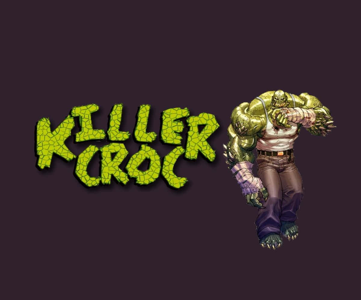 Killer Croc Unleashed - DC Comics Supervillain in Action Wallpaper