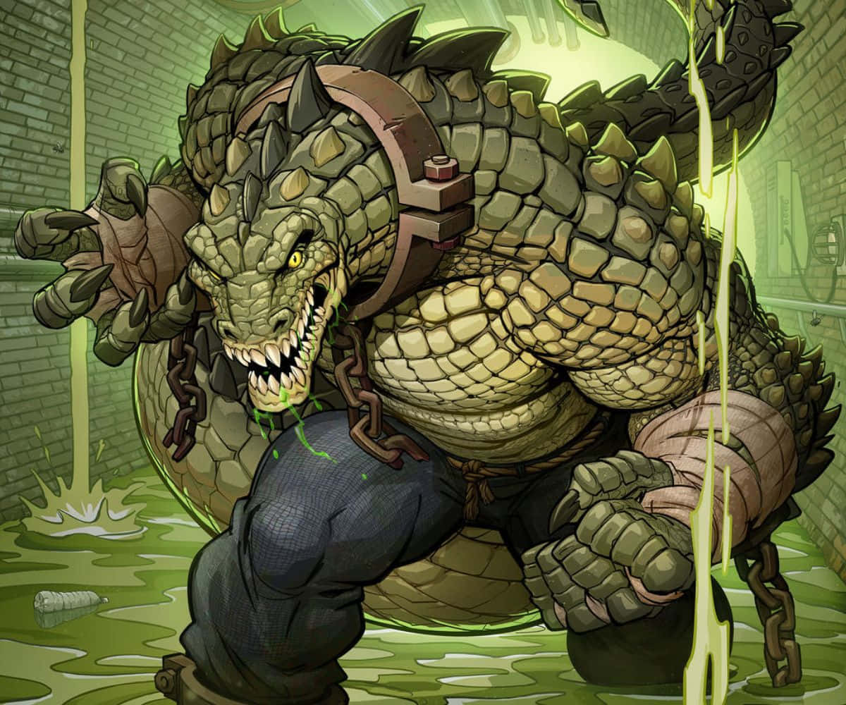 Killer Croc Unleashed - Destructive Forces Await Wallpaper