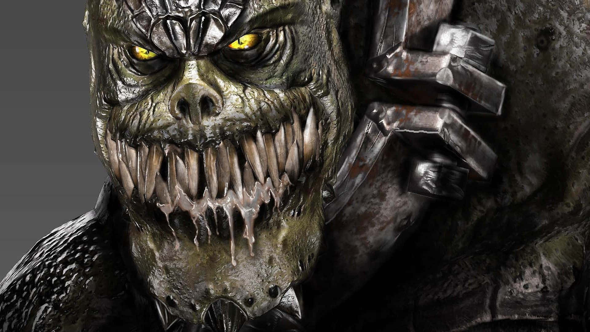 Killer Croc Unleashed - A Glimpse into the Shadows of Gotham City Wallpaper