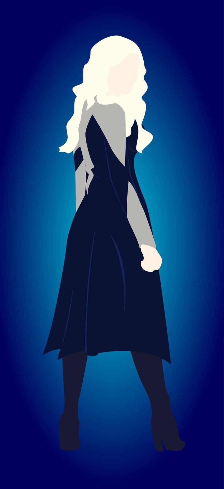Killer Frost Black Dress Vector Art Wallpaper