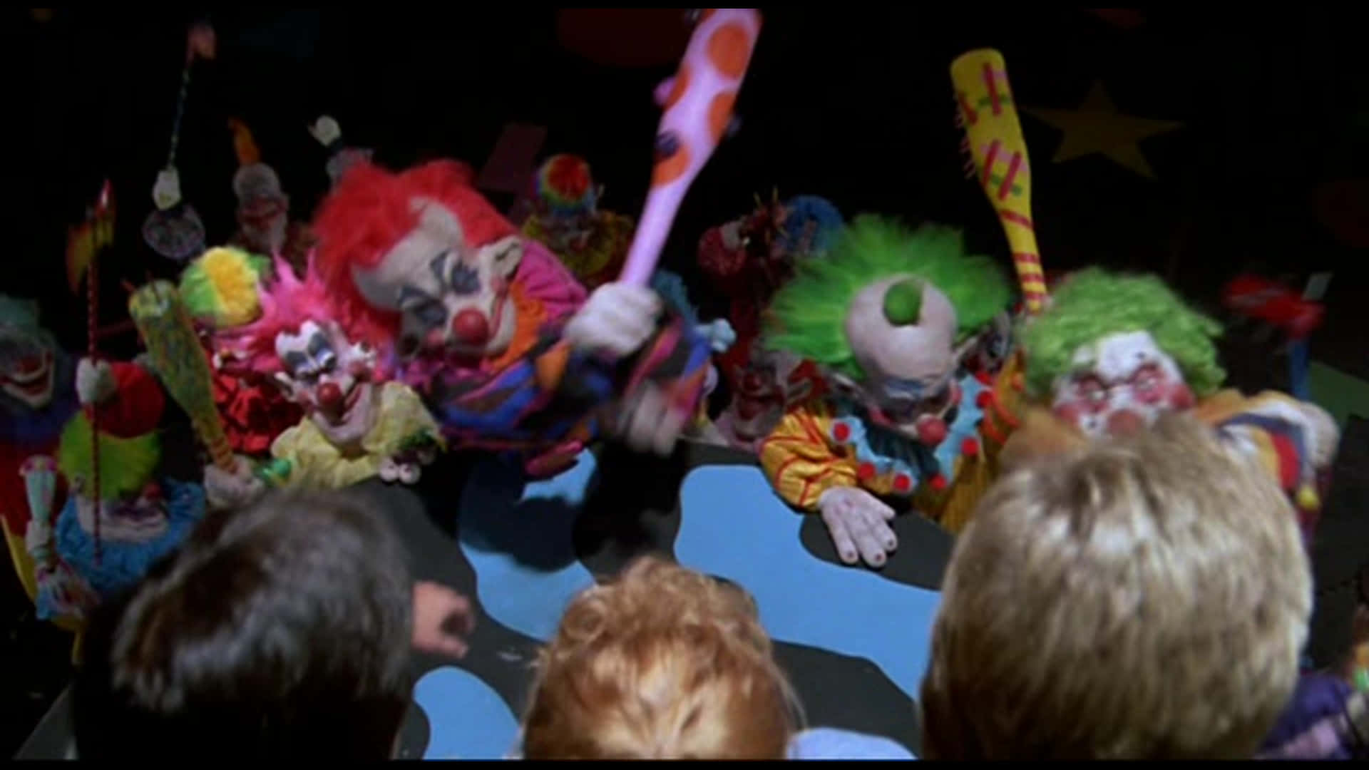Clownassassini Provenienti Dallo Spazio In Fuga Incandescente Sfondo