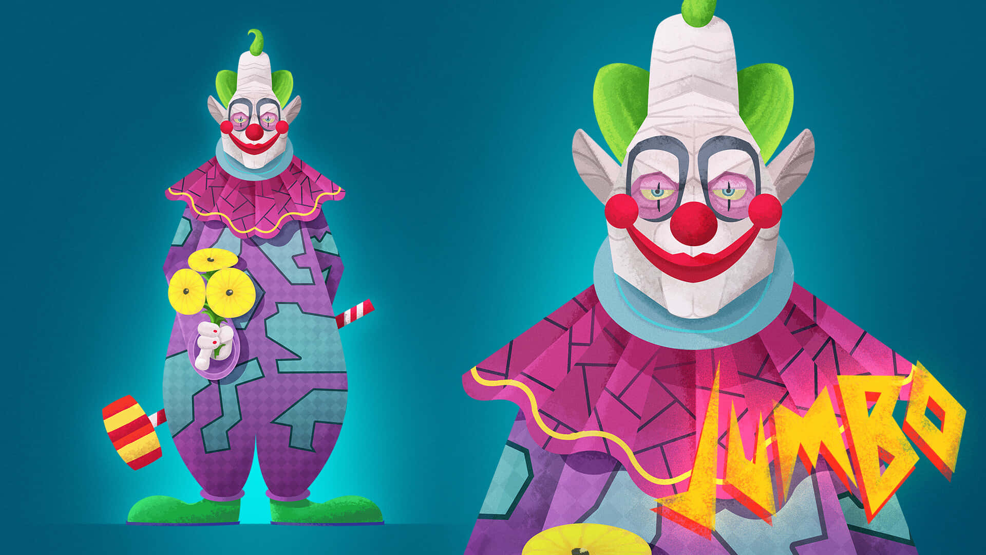 Killer Klowns From Outer Space With Pear-shaped Head Wallpaper