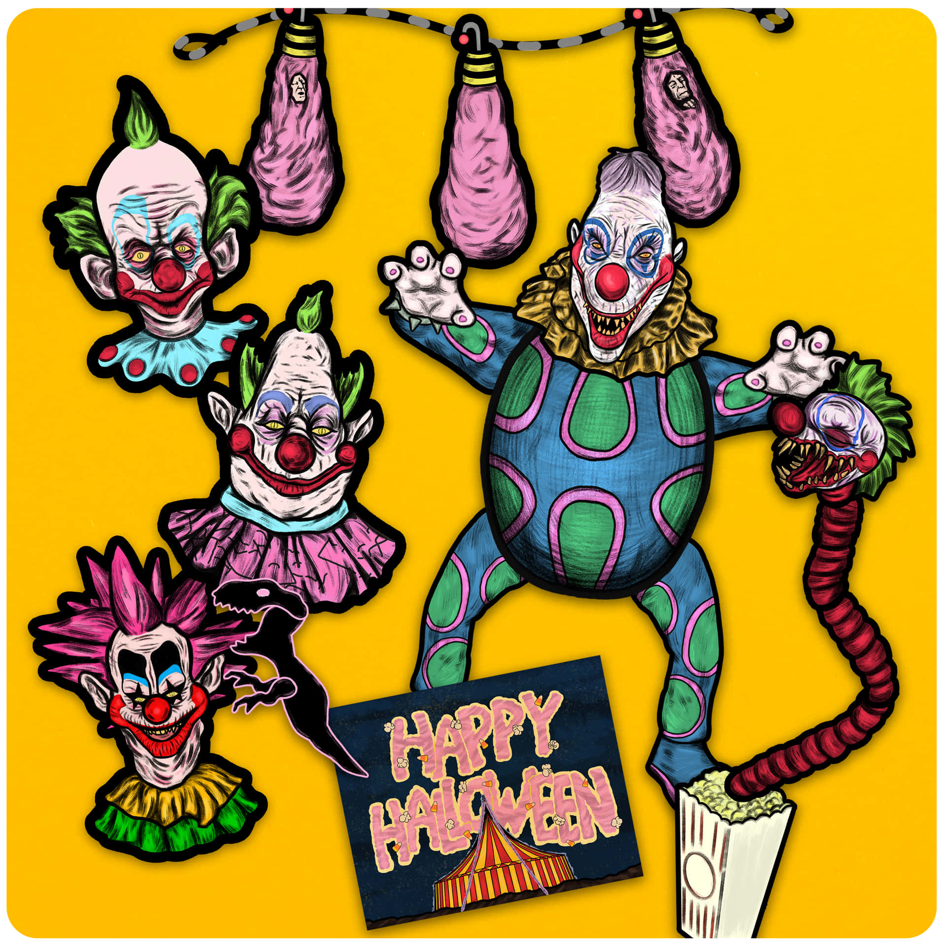 Killer Klowns Fra Det Ydre Rum 2450 X 2450 Wallpaper