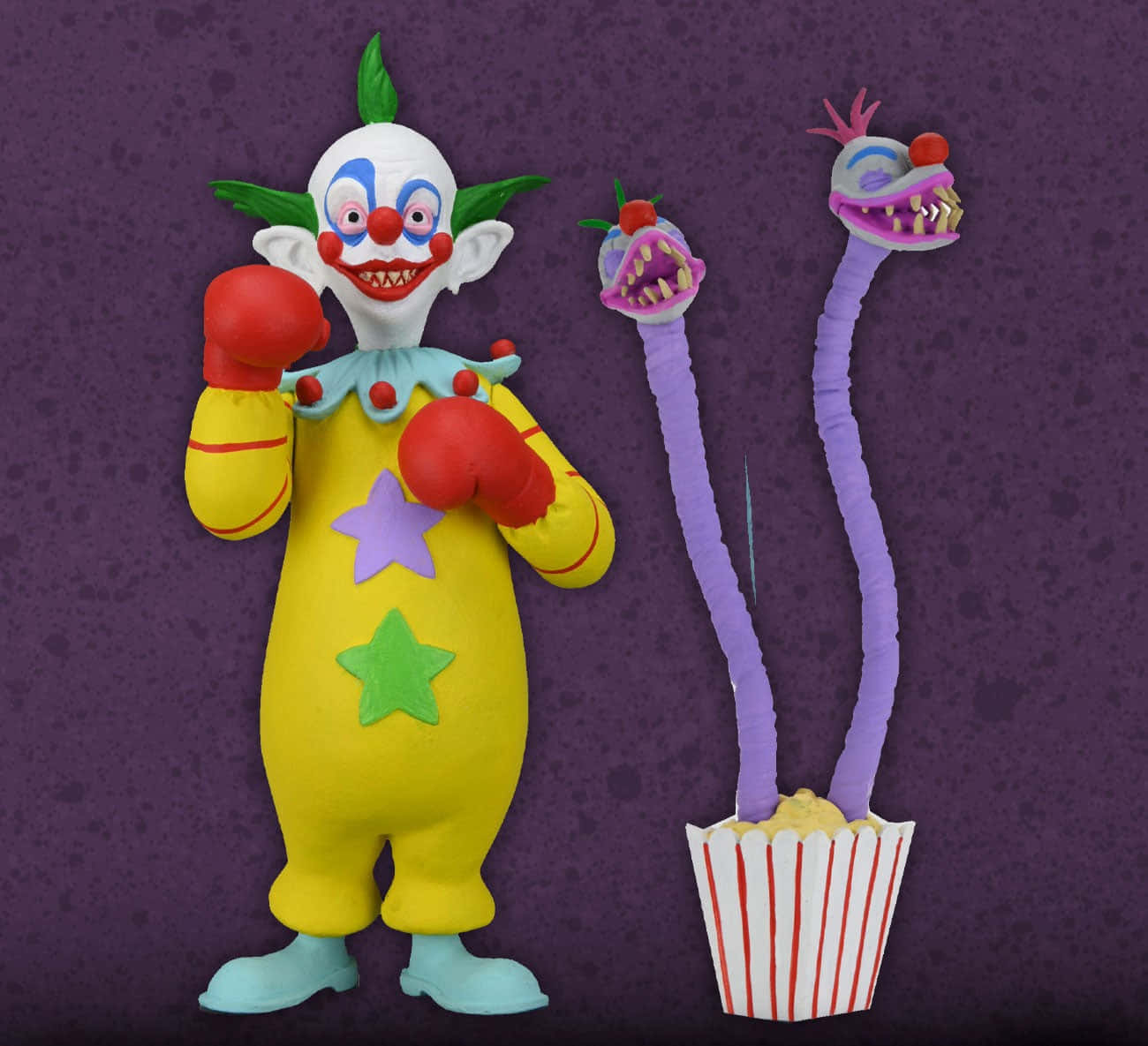 Killer Klowns From Outer Space With Snake Monsters Wallpaper