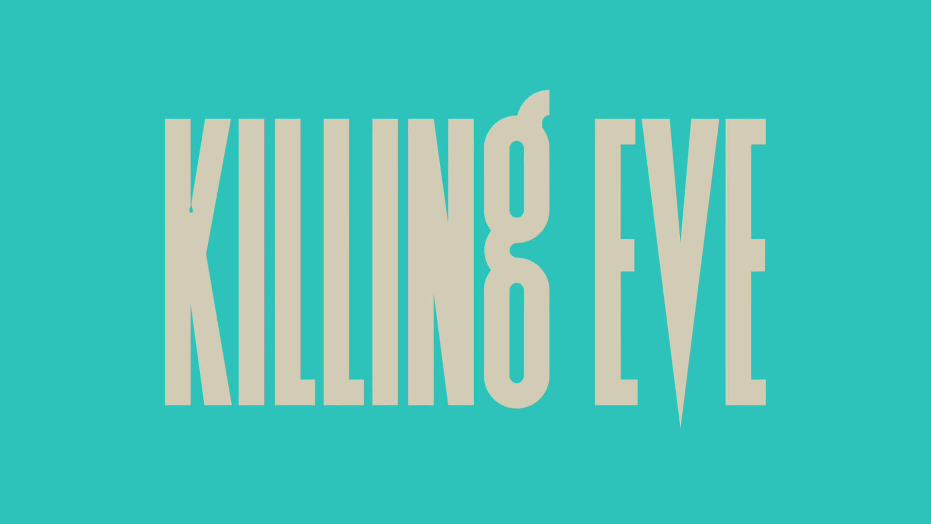 Killing Eve Turquoise Poster Wallpaper