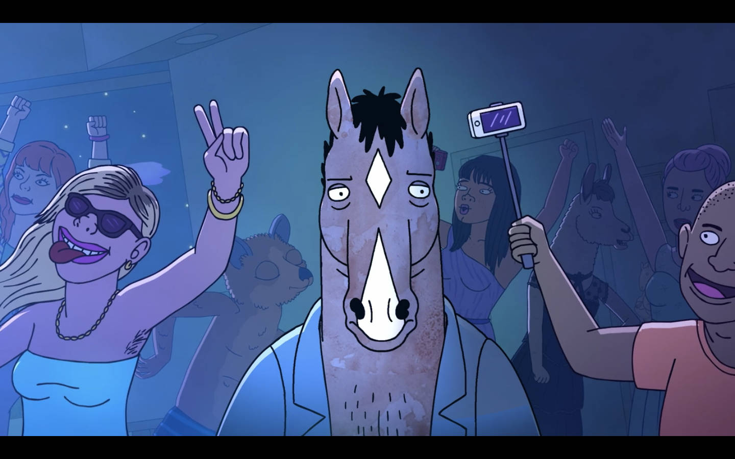 BoJack Horseman in a wild rave party! Wallpaper