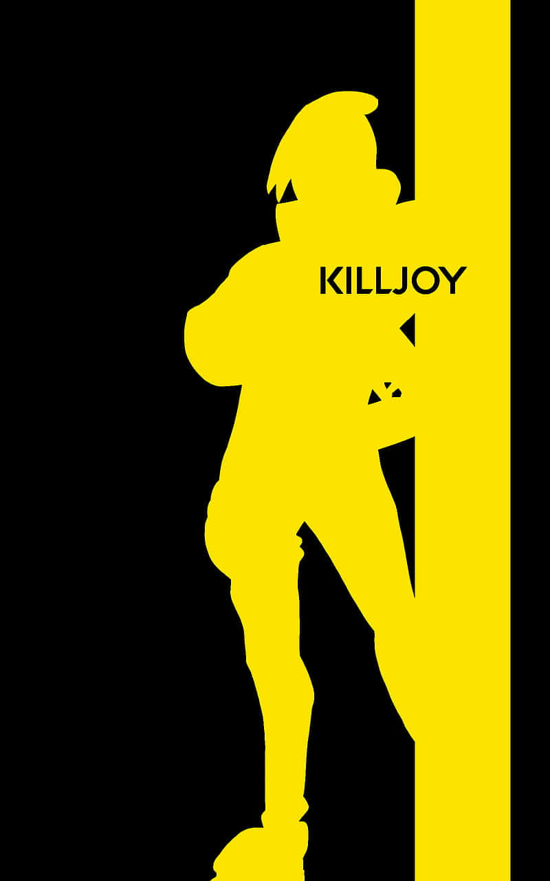 Killjoyuna Silueta De Un Hombre Sosteniendo Una Espada Fondo de pantalla