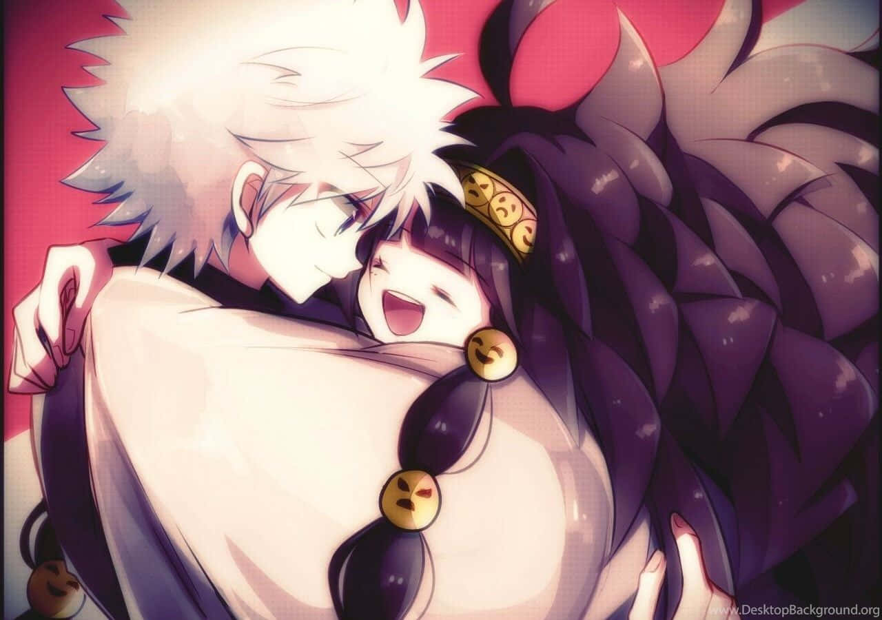 Killua Cute Hugging Wallpaper