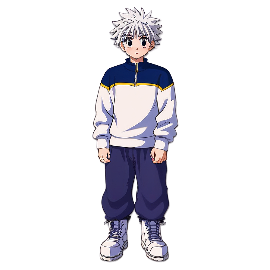 Download Killua In Winter Clothes Png Yoq | Wallpapers.com