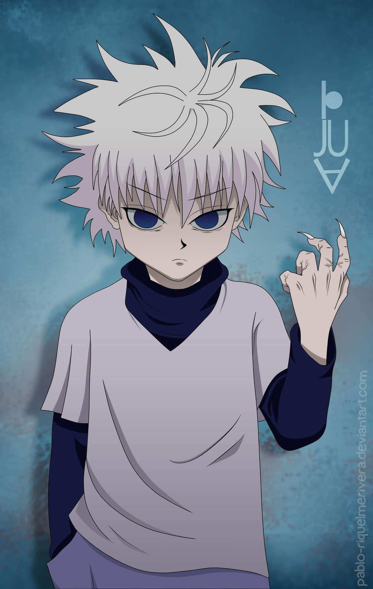 Enjoy your mobile freedom with the Killua Phone Wallpaper