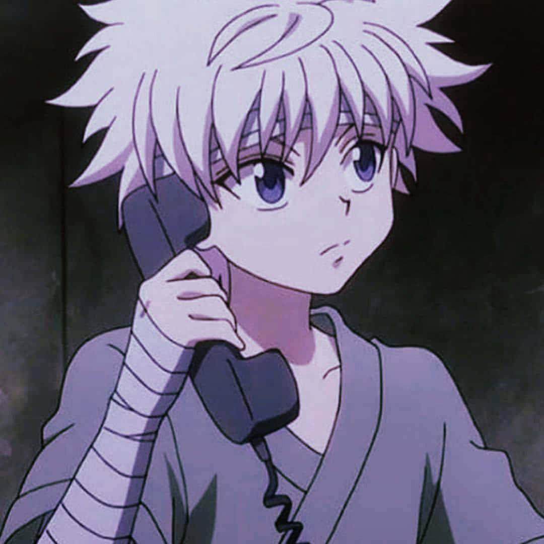Killua,en Mäktig Jägare. (note: This Translation Could Be Used As A Caption For A Wallpaper Featuring The Character Killua From The Anime/manga Series 