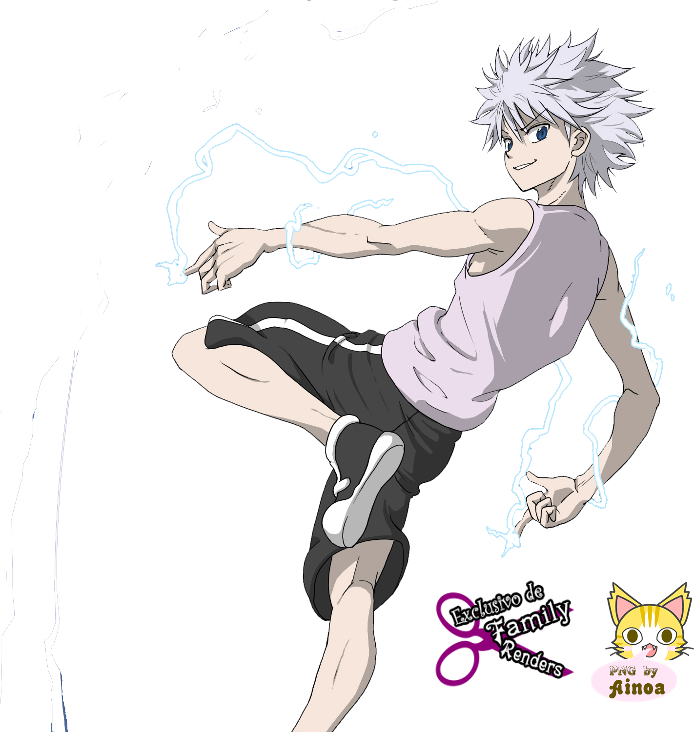 Killua Zoldyck Electric Aura PNG