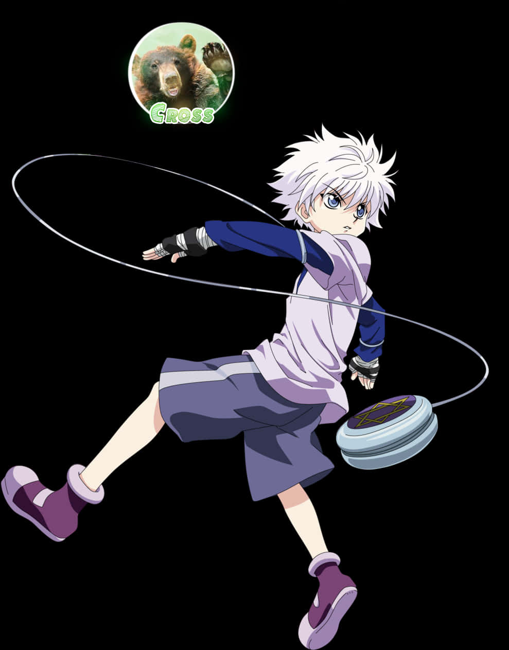 Killua_ Zoldyck_ With_ Yo Yo_ Anime PNG