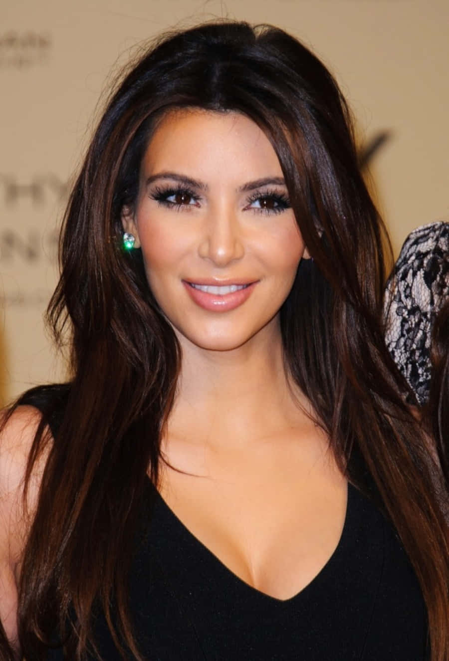 Kim Kardashian looking glamorous.