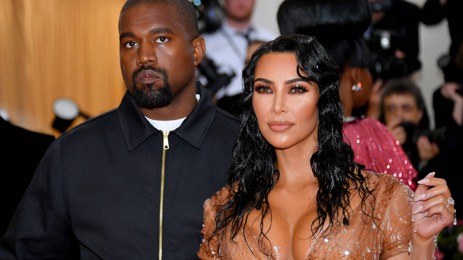 Kim Kardashian And Kanye West At Met Gala