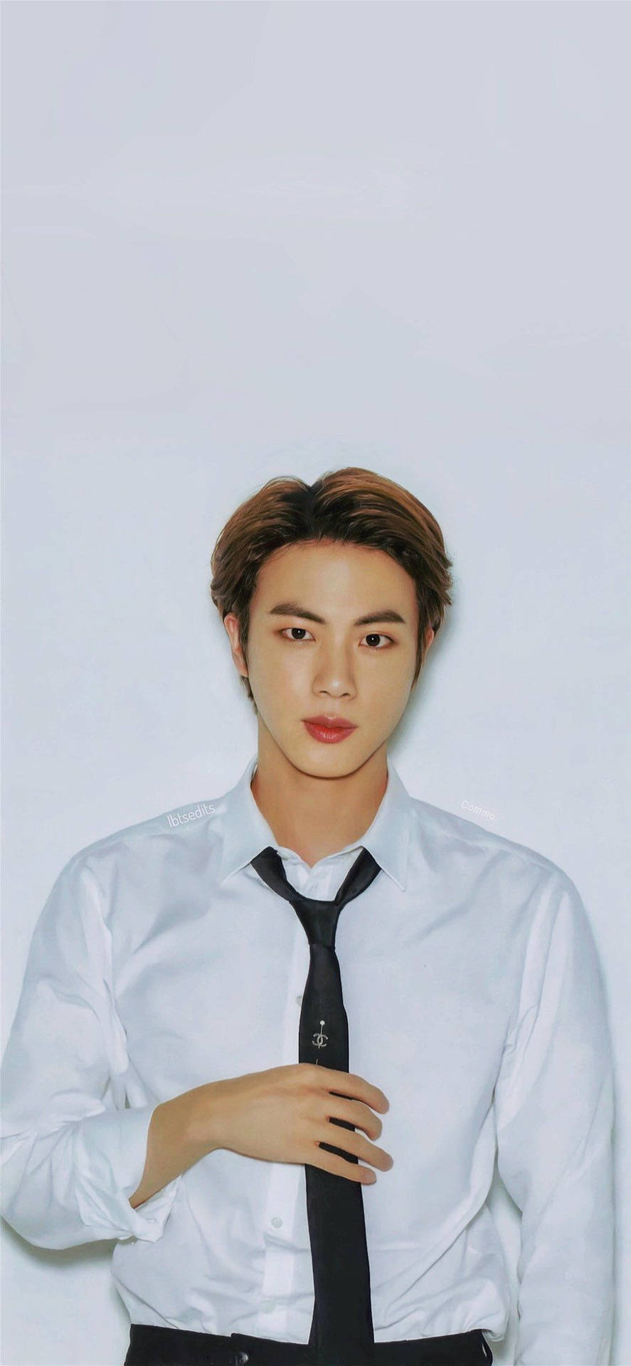 Kim Seok Jin In Black Tie Wallpaper