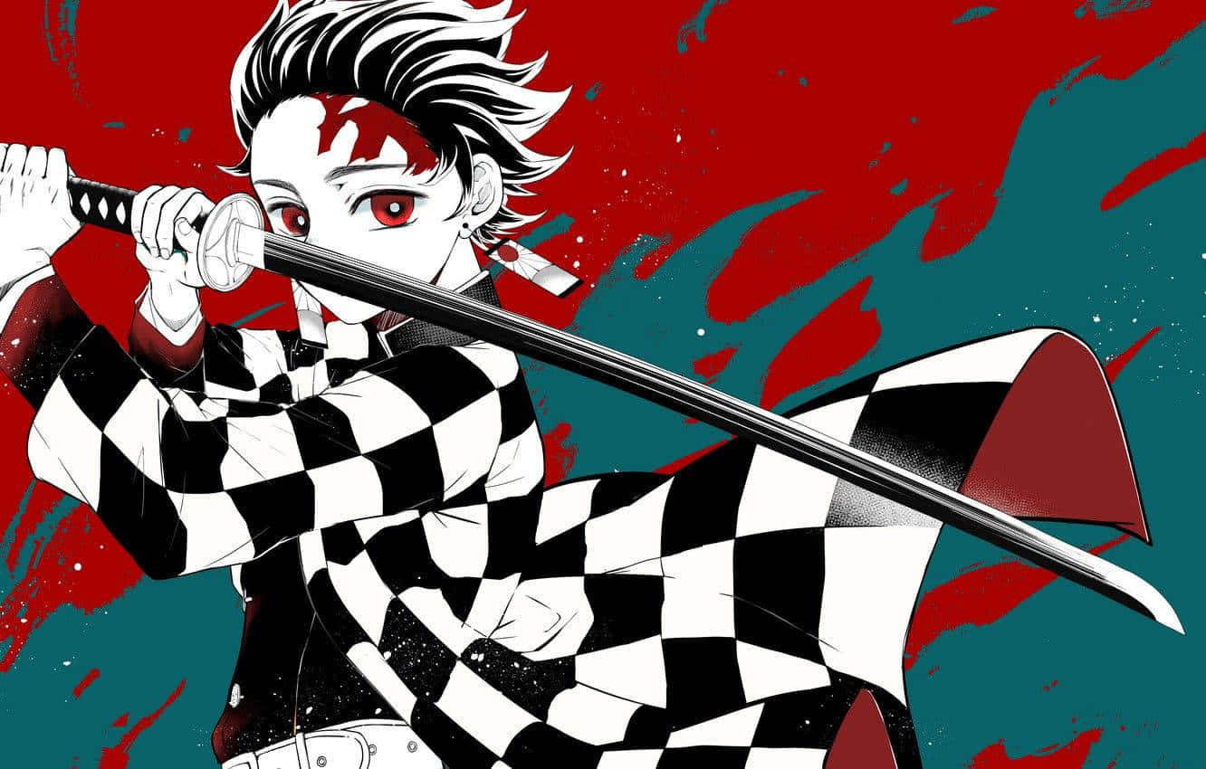 Kimetsu No Yaiba: El Anime De Demon Slayer Con La Katana De Tanjiro. Fondo de pantalla