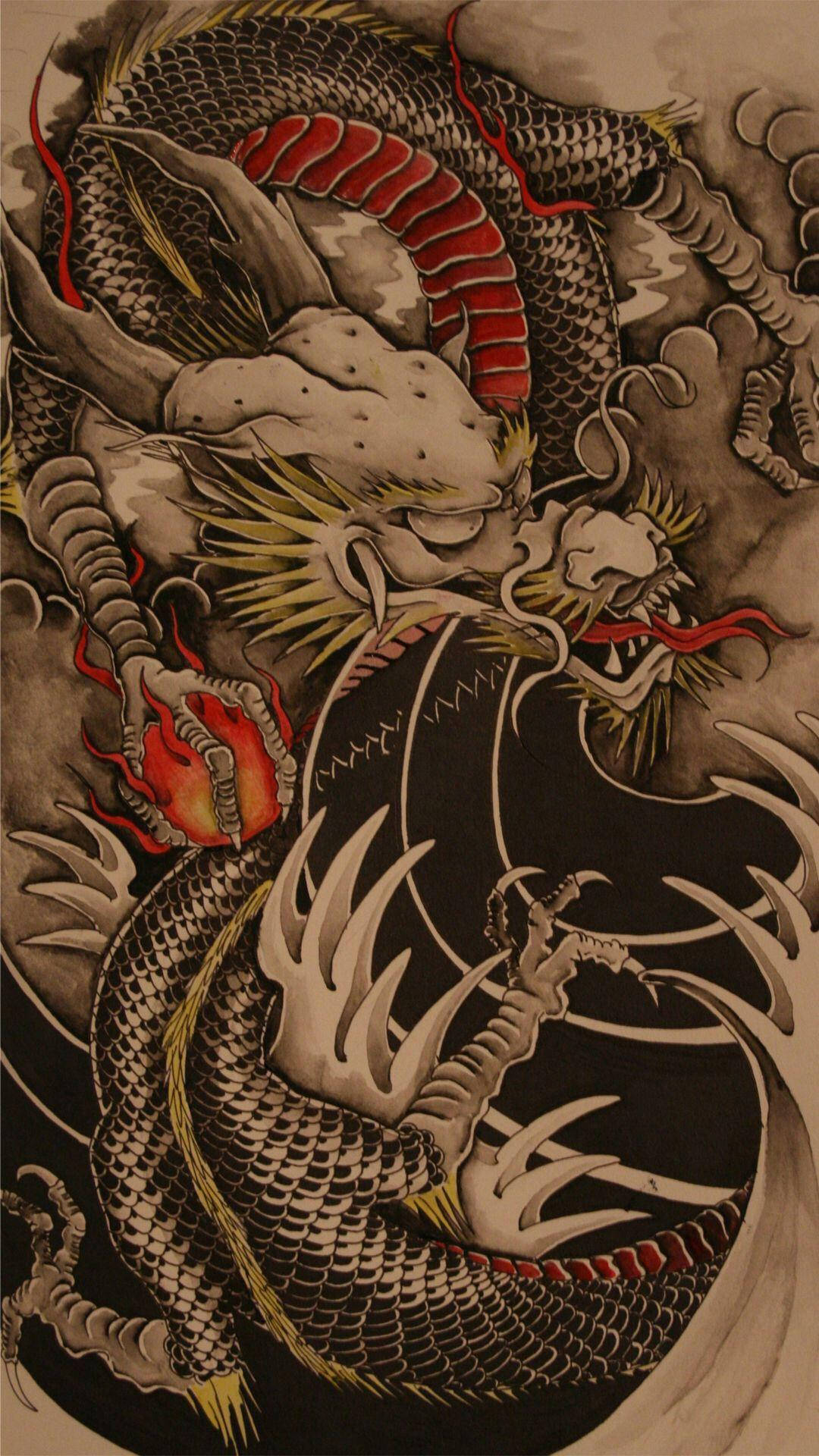 Kinesisk Dragon Til Iphone-skærme Wallpaper
