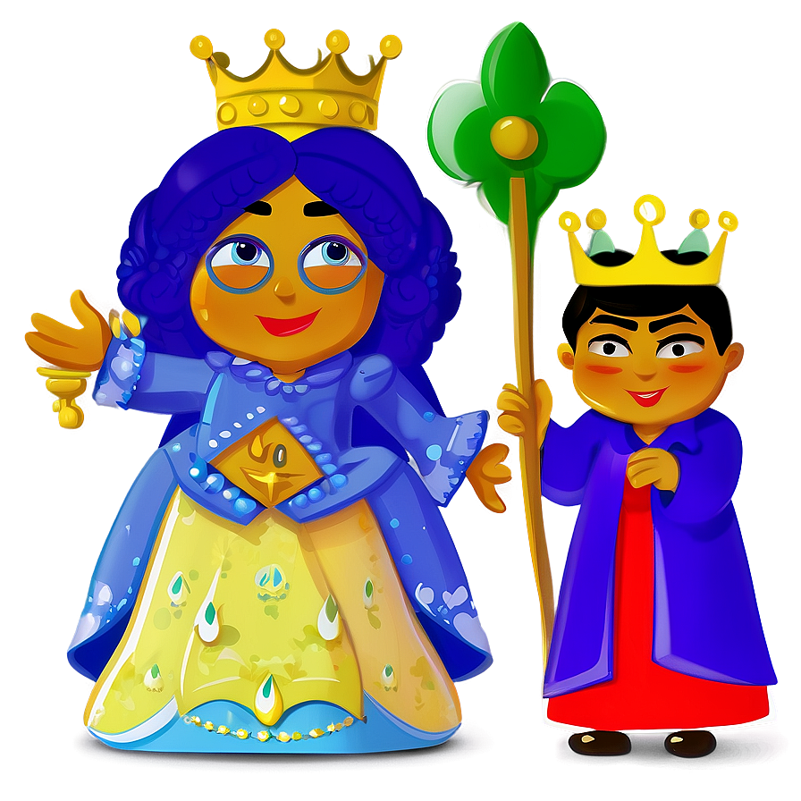 King And Queen Cartoon Character Png Lnx PNG