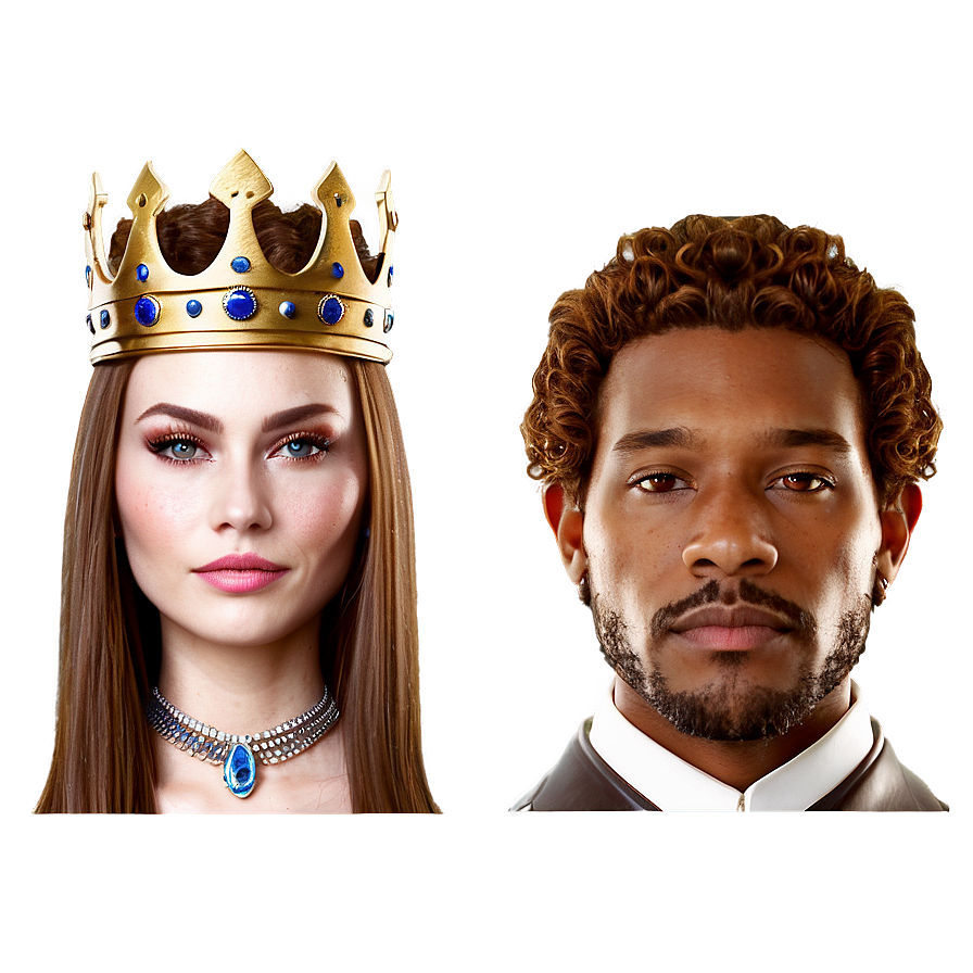 King And Queen Face Png 06252024 PNG