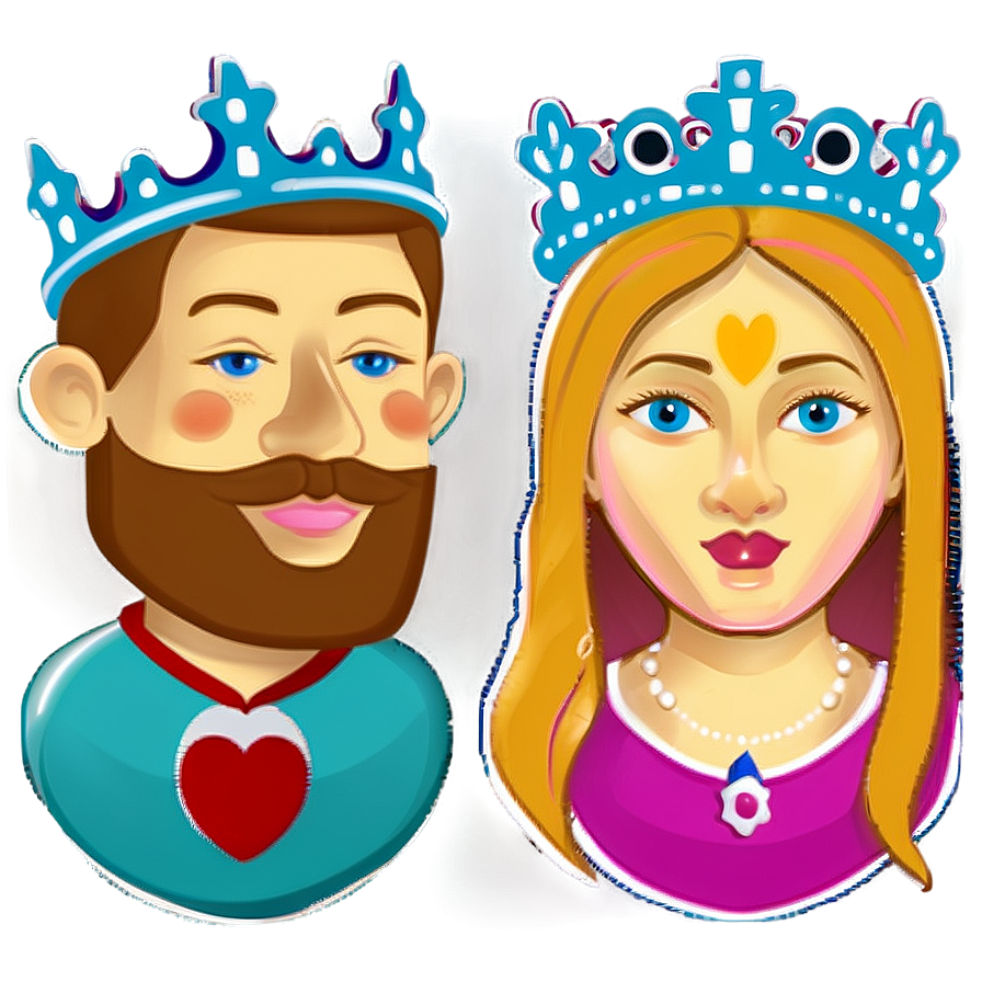 King And Queen Illustration Png Vqh64 PNG