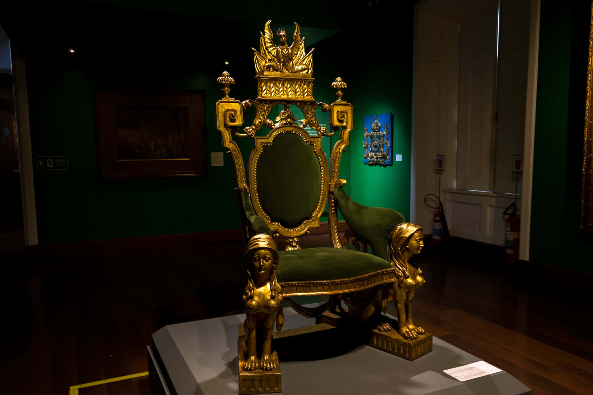 A Gold Throne In A Museum