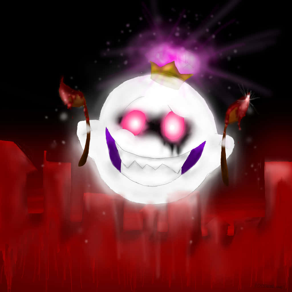 Spooky and mischievous King Boo in action Wallpaper